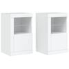 vidaXL Side Cabinet Set of 2 White Engineered wood Medium Side Cabinet
