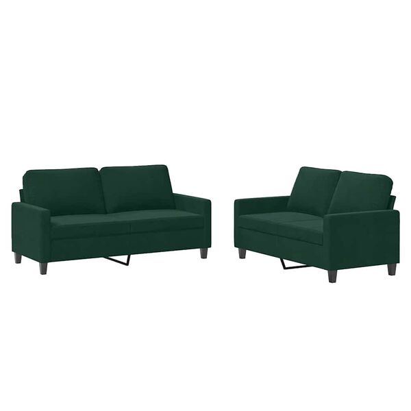 vidaXL Sofa Set Dark Green