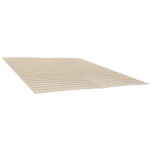 vidaXL Slatted Bed Base Natural Wood Solid Poplar Wood 39.4 x 78.7 in