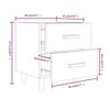 vidaXL Bed Cabinet White Engineered Wood Compact Bed Cabinet