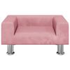 vidaXL Kids Sofa Pink Velvet Mini Durable Kids Sofa Rectangular