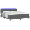 vidaXL Box Spring Bed with Mattress Dark gray 70.9" x 78.7" fabric