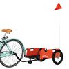 vidaXL Bike Trailer Orange Oxford Fabric and Iron