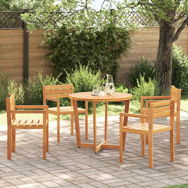 vidaXL 5 Piece Garden Dining Set Solid Wood Acacia
