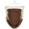 vidaXL Hammock Chair Brown 60% Polyester, 40% Cotton Large Rotatable
