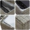 vidaXL Patio Storage Box Poly Rattan 39.4"x19.7"x19.7" Gray