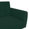 vidaXL Sofa Bed Dark Green Velvet (100% polyester), wood, plastic 2-seater