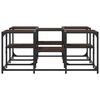 vidaXL Coffee Table Brown Oak Engineered wood, Metal Medium
