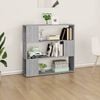 vidaXL Book Cabinet Grey Sonoma Engineered Wood Compact Book Cabinet