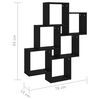 vidaXL Wall Shelf Black Engineered Wood Medium Wall Shelf Cubic