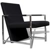 vidaXL Armchairs Set of 2 Black Cotton Standard Ergonomic Armchairs