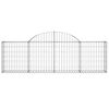 vidaXL Gabion Basket Set of 4 Silver Galvanized Iron