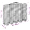 vidaXL Arched Gabion Baskets 11 pcs 118.1x19.7x200/220" Galvanised Iron