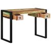 vidaXL Desk Multicolor Solid reclaimed wood, steel Medium Computer Desk