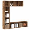 vidaXL Book Cabinet Set of 3 Old Wood Engineered Wood Medium