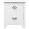 vidaXL Cabinet Set of 2 White Paulownia wood, Plywood Cabinet