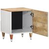 vidaXL Bedside Cabinet Set of 2 Mango natural and white