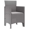 vidaXL Garden Chair 2 pcs Light gray 53 x 49 x 85 cm PP