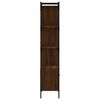 vidaXL Bookcase Brown oak Engineered wood, Steel Tall bookshelf Bookcase