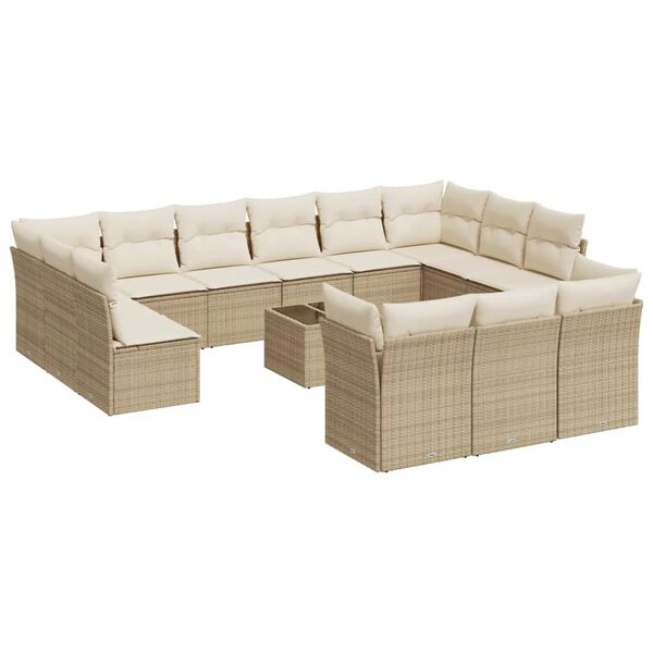 vidaXL Garden Sofa Set Beige