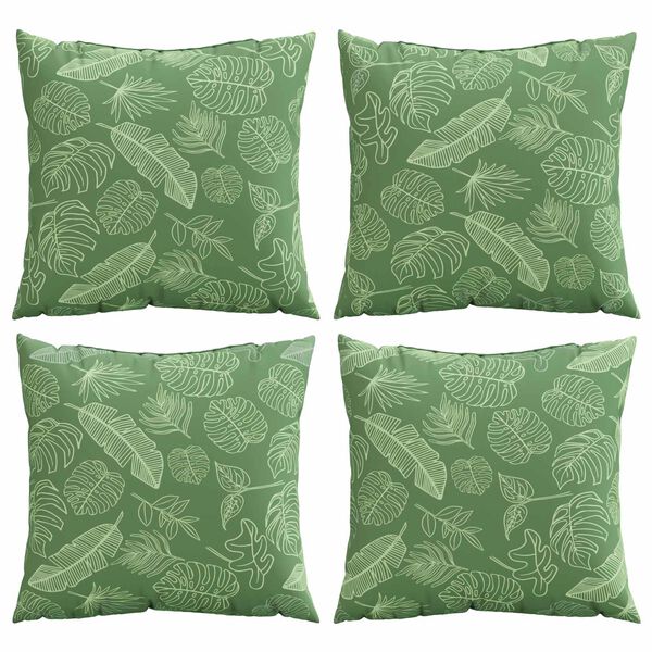vidaXL Scatter Pillows Leaf 4 pcs Leaf Pattern 15.75 x 15.75 in