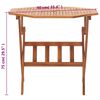 vidaXL Garden Table Natural Wood Solid Acacia Wood Medium Foldable