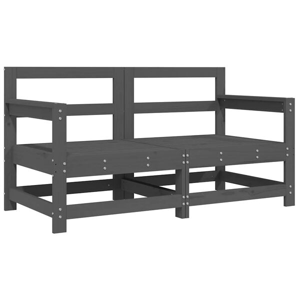 vidaXL Garden Chair Grey and Black