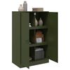 vidaXL Sideboard Olive Green Cold-rolled steel Medium Sideboard