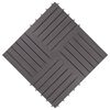vidaXL Decking Tiles 20 pcs Gray Wash 11.8"x11.8" Solid Acacia Wood
