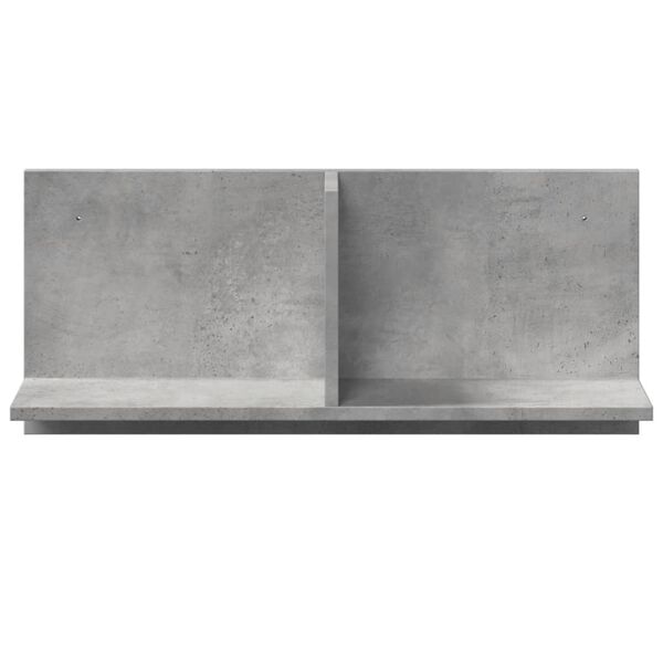 vidaXL Wall Cabinet Concrete Grey Engineered Wood 27.6 x 6.5 x 11.8 in
