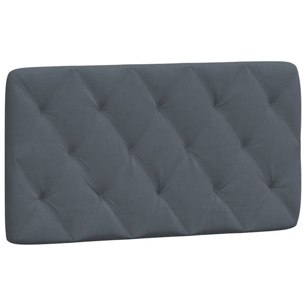 vidaXL Headboard Cushion Dark Gray Velvet (100% polyester) 39.4 inches