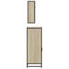 vidaXL Bathroom Furniture Set Sonoma Oak Engineered Wood, Metal, Glass
