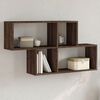 vidaXL Wall Shelf Brown Oak Engineered Wood 39.4 x 7.9 x 20.9 in