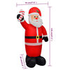 vidaXL Inflatable Santa Claus Red Polyester 47.2 in Christmas Inflatable