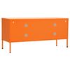 vidaXL TV Cabinet Orange Steel Small to Medium TV Cabinet Rectangular