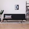 vidaXL Sofa Bed Black Polyester Upholstery Standard