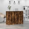 vidaXL Reception Desk Smoked Oak Engineered wood Medium Reception Desk