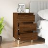 vidaXL Bedside Cabinet Brown oak Engineered wood Medium Bedside Cabinet