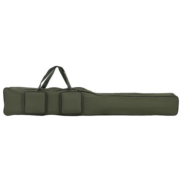 vidaXL Fishing Rod Bag Dark Green 59.1" Oxford Fabric