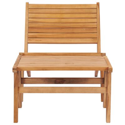 vidaXL Patio Chair with Footrest Solid Teak Wood