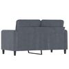 vidaXL 2-Seater Sofa Dark Gray 47.2" Velvet