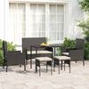 vidaXL Garden Lounge Set Black, Cream White