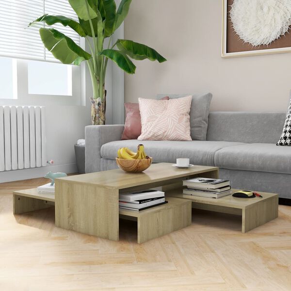 vidaXL Nesting Coffee Table Set Sonoma oak Engineered wood
