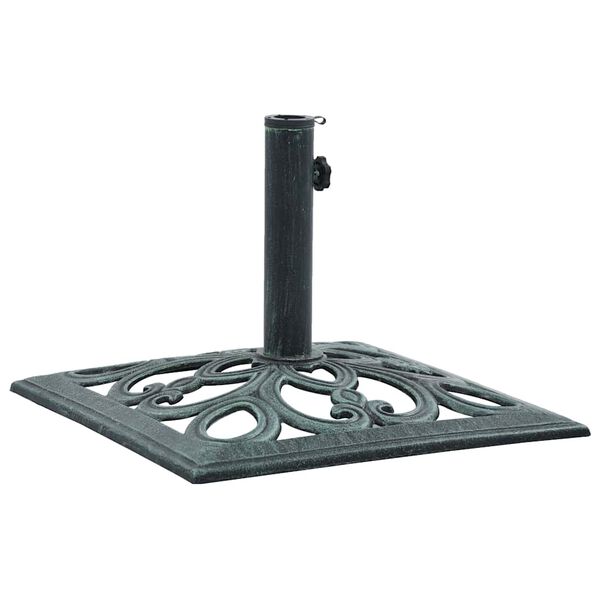 vidaXL Umbrella Base Green Cast iron 26.5 lbs Durable Umbrella Base