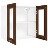vidaXL Hanging Glass Cabinet Brown oak Engineered wood, glass