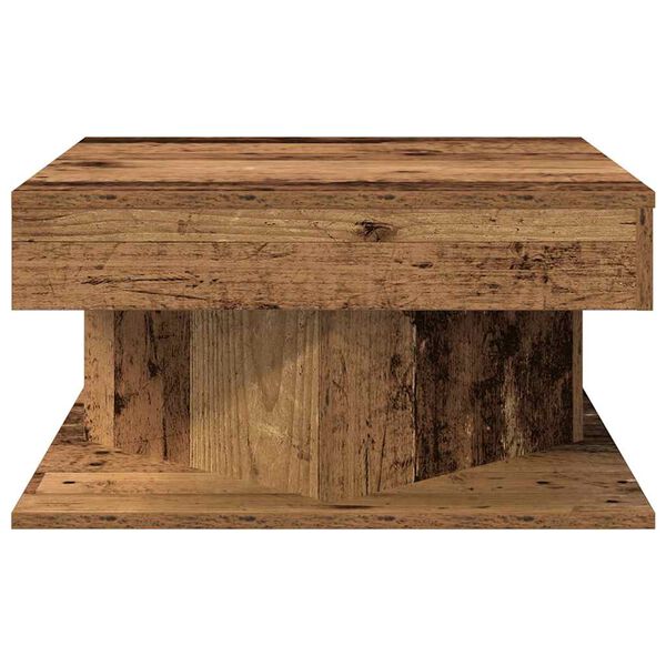 vidaXL Coffee Table Old Wood Engineered Wood Small Coffee Table Square