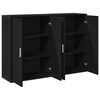 vidaXL Sideboard 2 pcs Black Oak 23.62 x 12.20 x 33.07 in