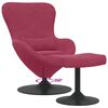 vidaXL Egg Chair with Footstool Wine Red 24.80 x 28.74 x 35.43 in