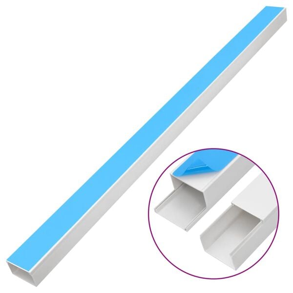 vidaXL Cable Trunking Self-Adhesive 3.9"x2.4" 98.4' PVC