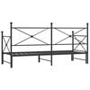 vidaXL Daybed With Trundle Black Steel 31.5 x 79 in